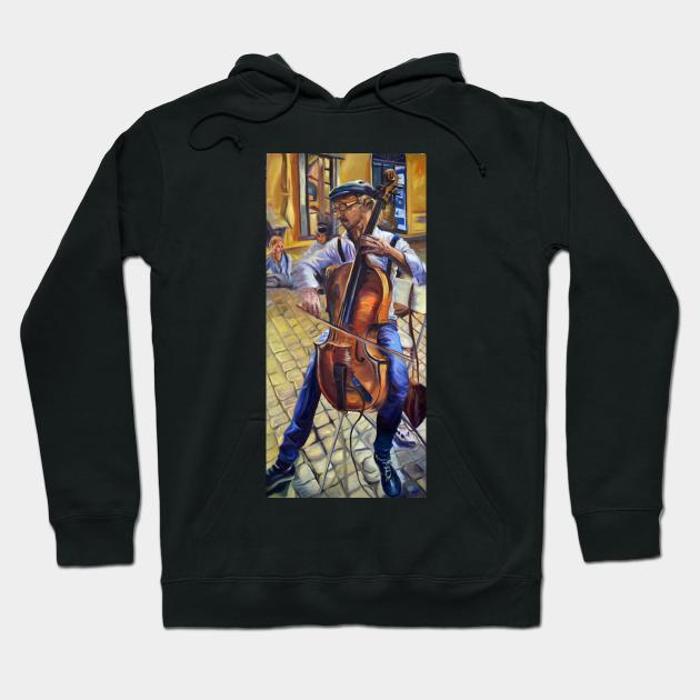 Cello Player Fabbio Cavaggion Hoodie by CeceliaIvyPrice